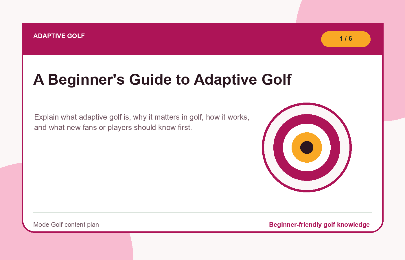 A Beginner's Guide to Adaptive Golf illustration