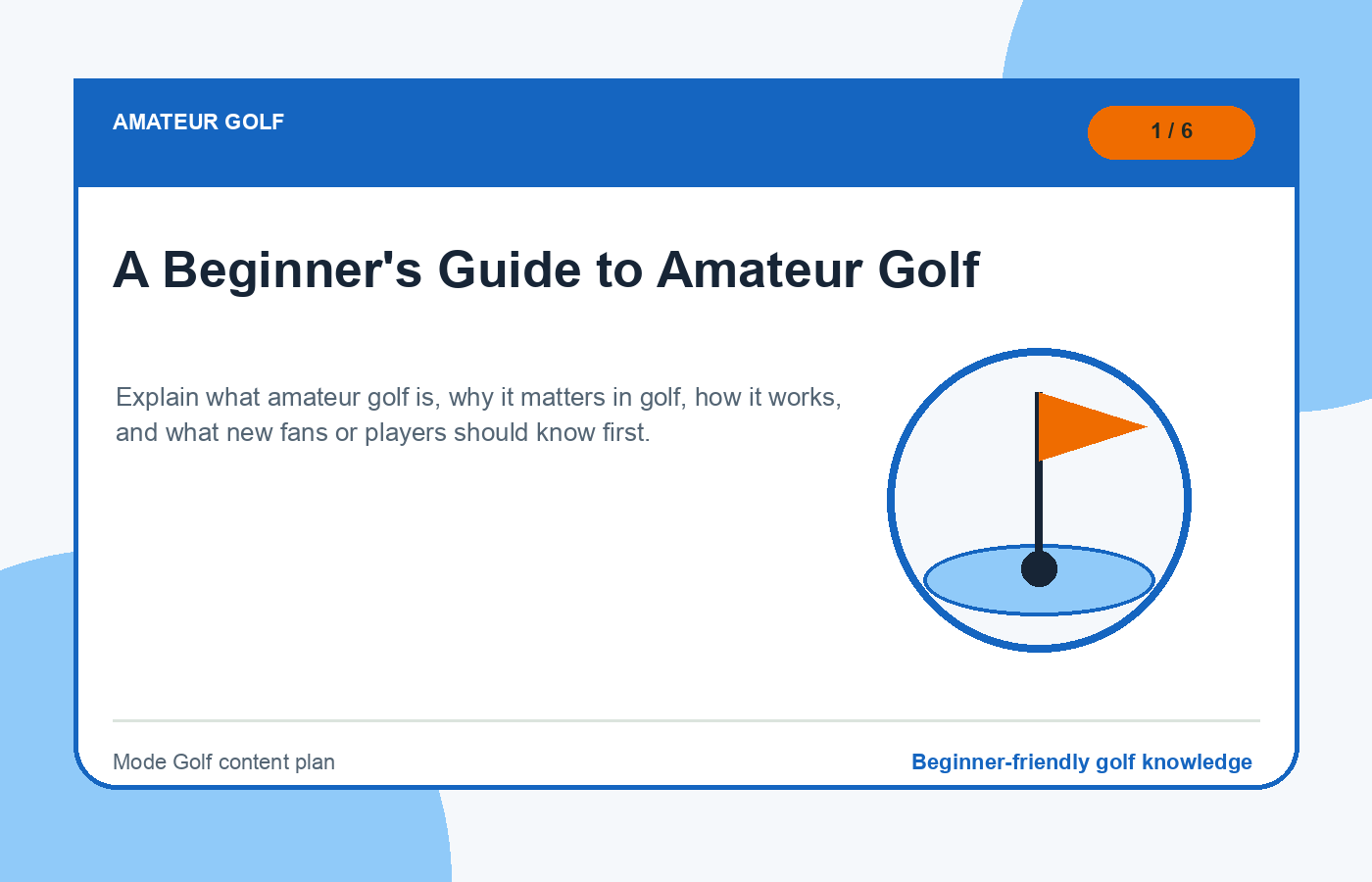 A Beginner's Guide to Amateur Golf illustration