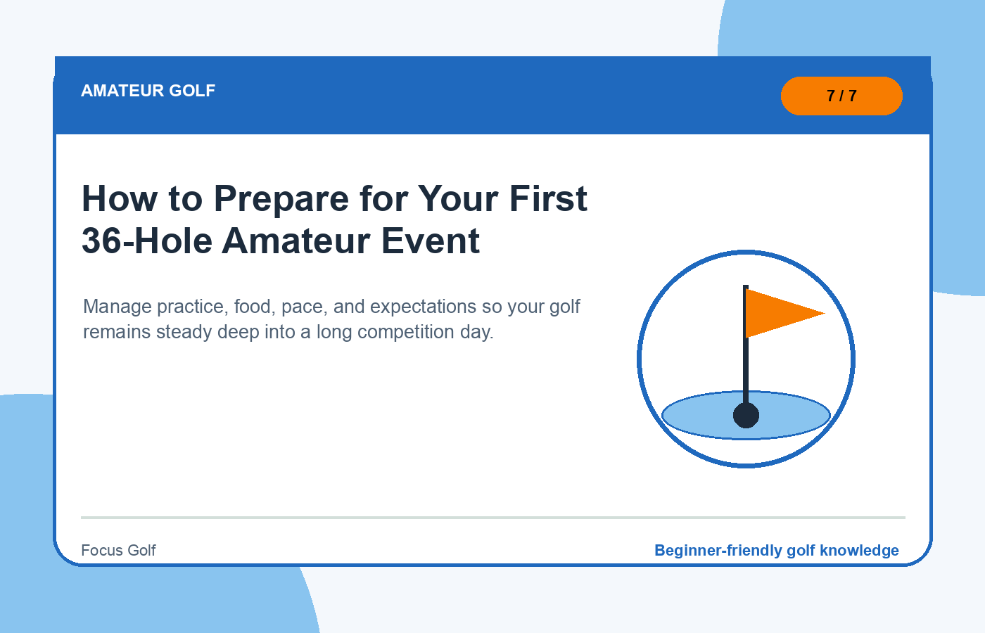 How to Prepare for Your First 36-Hole Amateur Event illustration