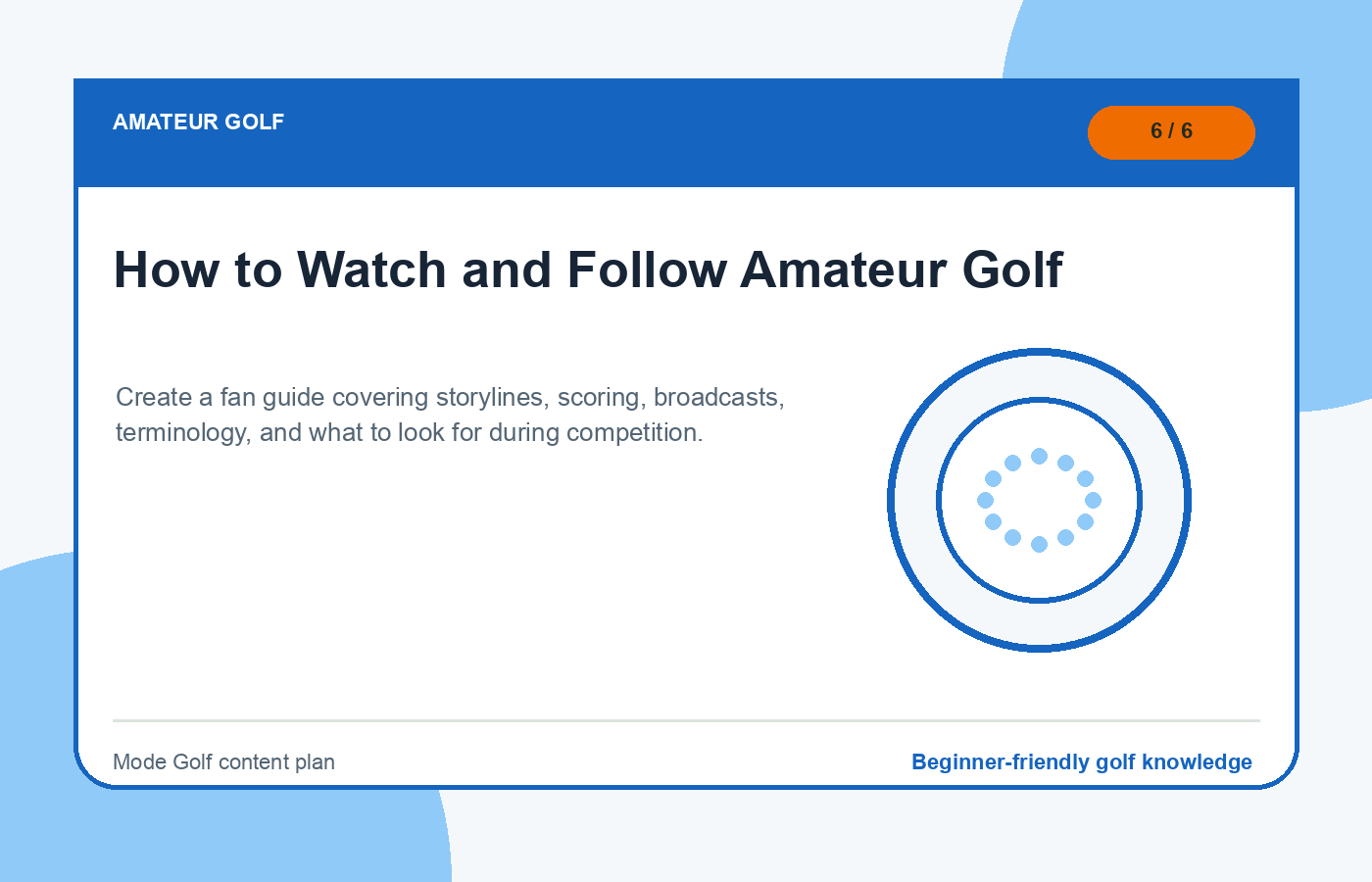How to Watch and Follow Amateur Golf illustration