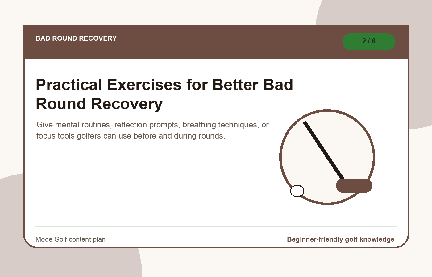Practical Exercises for Better Bad Round Recovery illustration