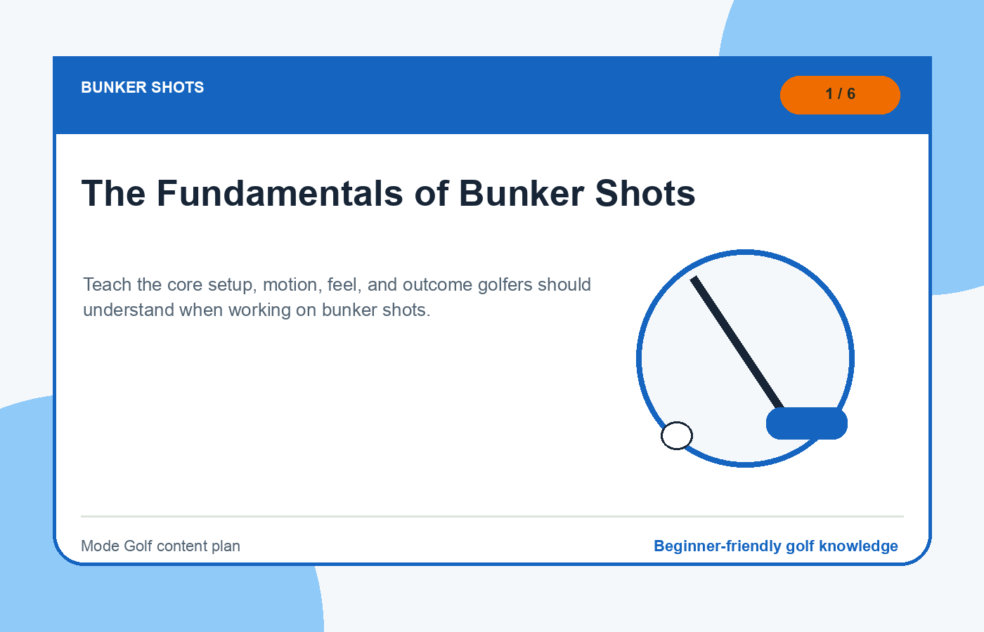 The Fundamentals of Bunker Shots illustration