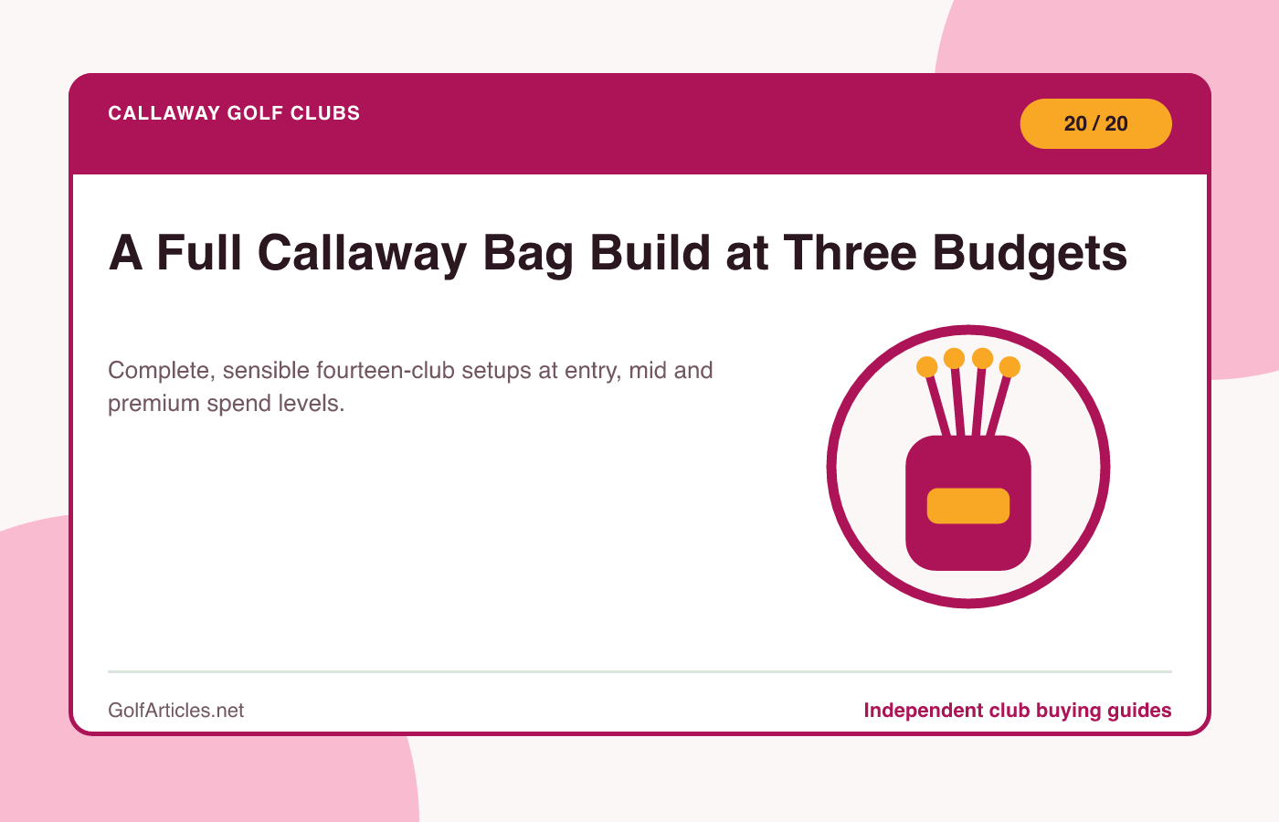 A Full Callaway Bag Build at Three Budgets illustration