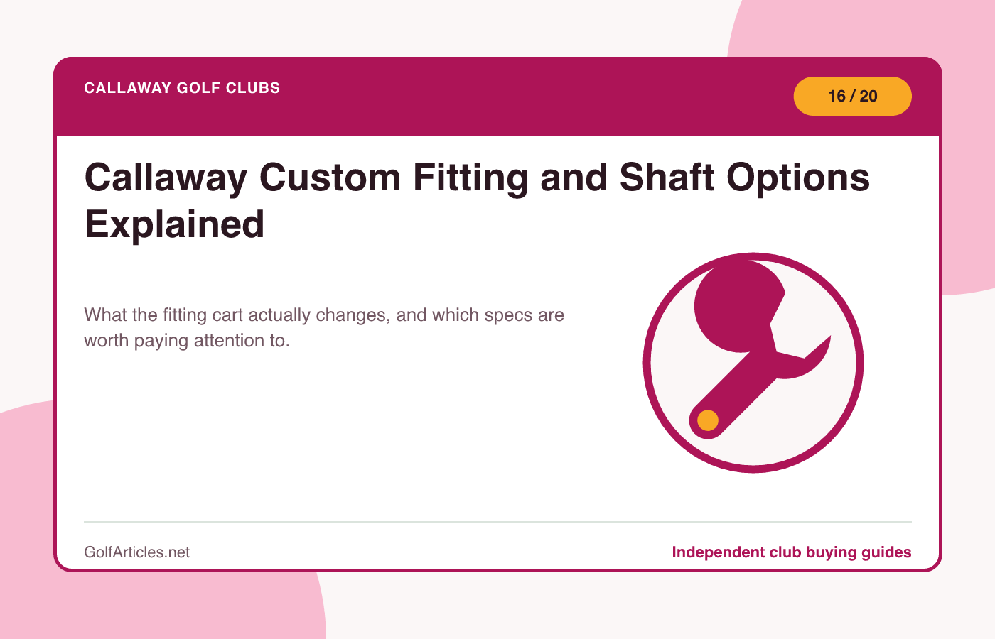 Callaway Custom Fitting and Shaft Options Explained illustration
