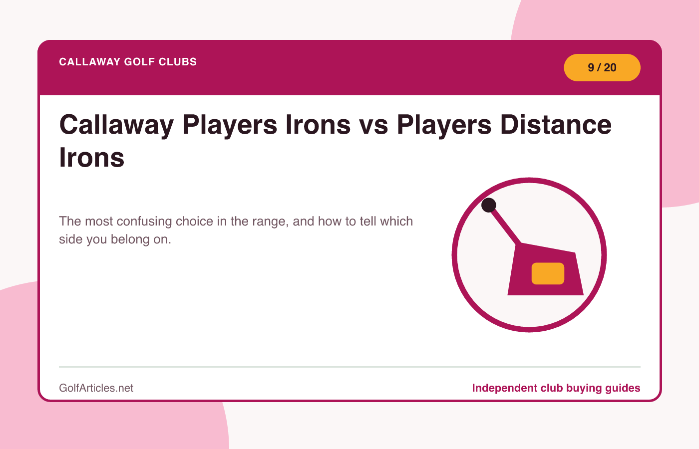 Callaway Players Irons vs Players Distance Irons illustration