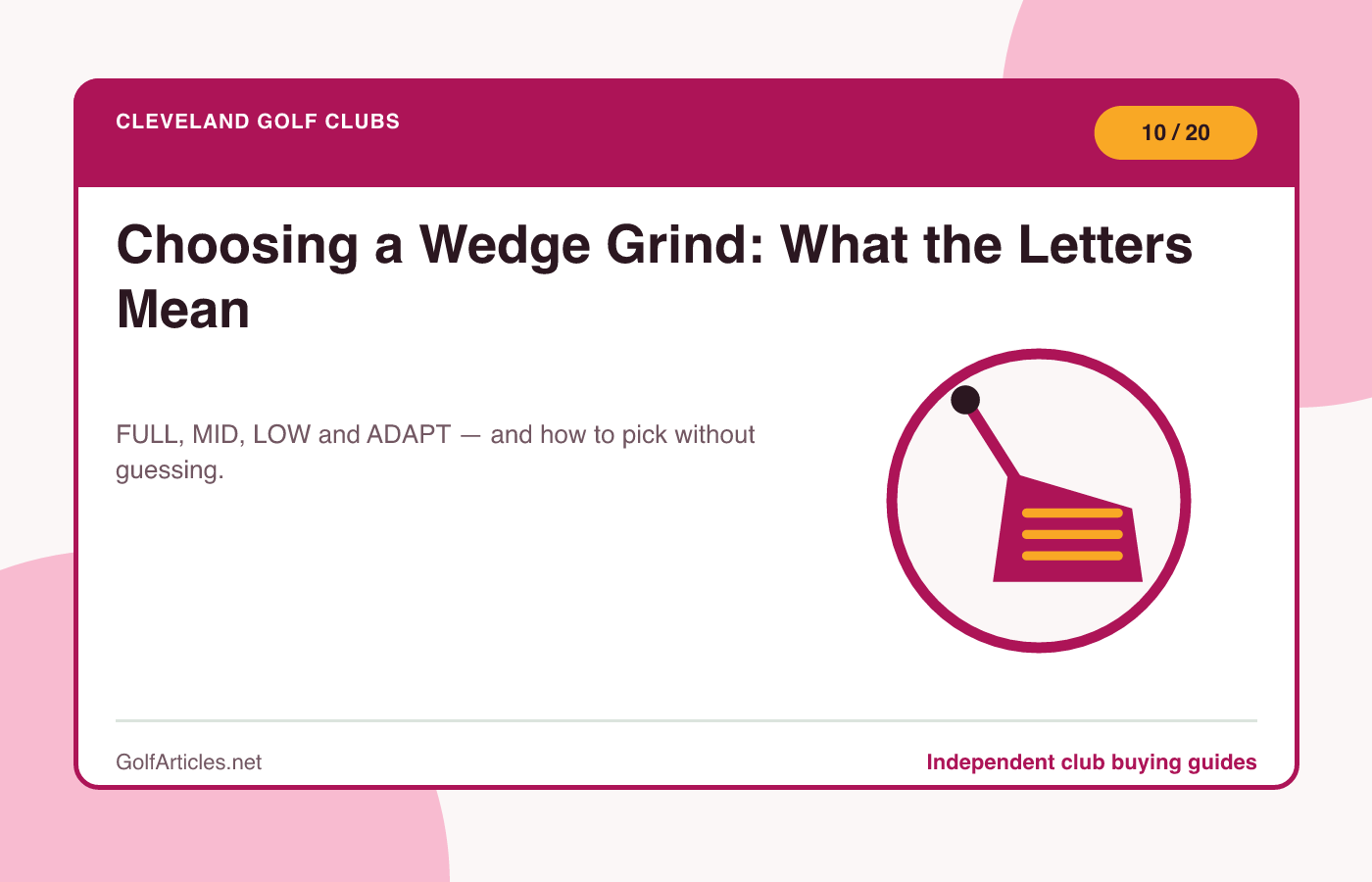 Choosing a Wedge Grind: What the Letters Mean illustration