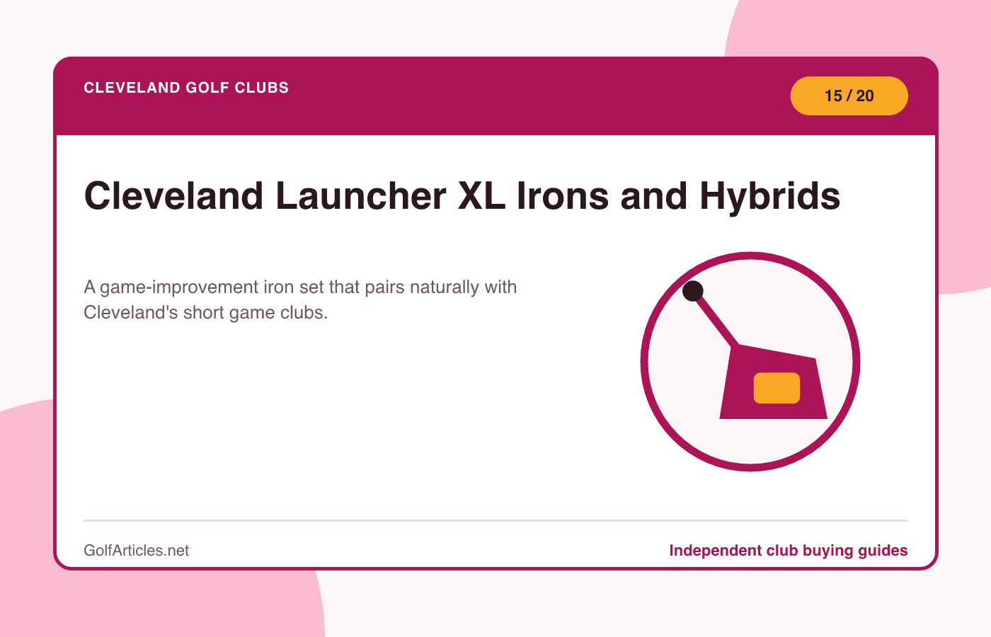 Cleveland Launcher XL Irons and Hybrids illustration