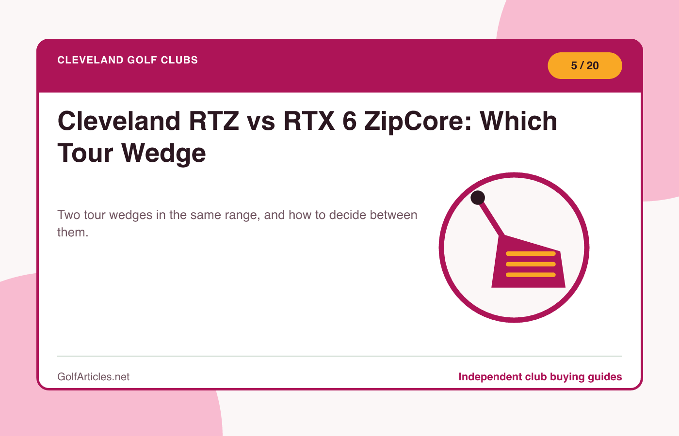 Cleveland RTZ vs RTX 6 ZipCore: Which Tour Wedge illustration
