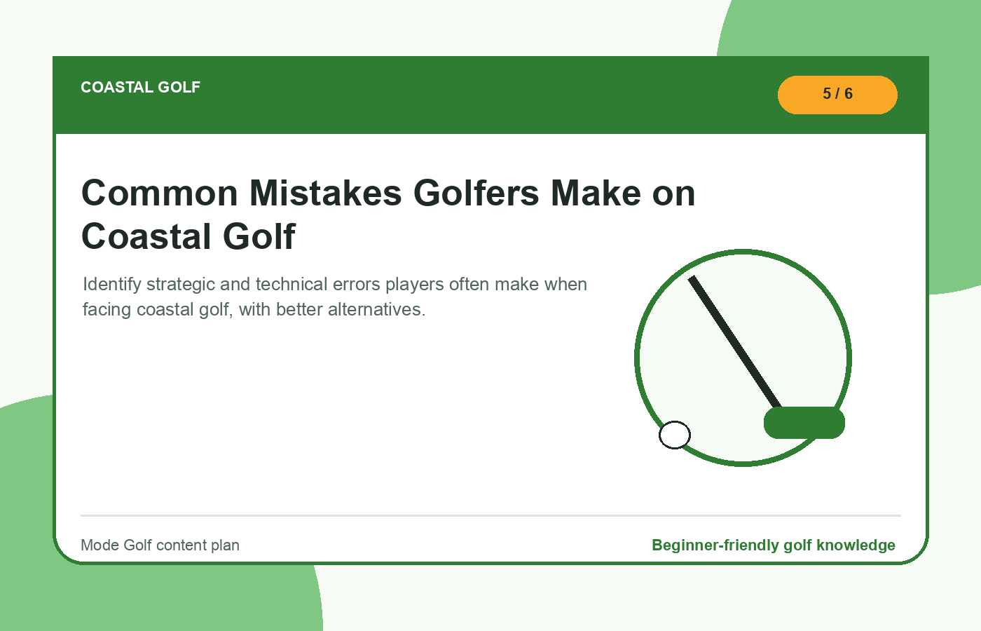 Common Mistakes Golfers Make on Coastal Golf illustration