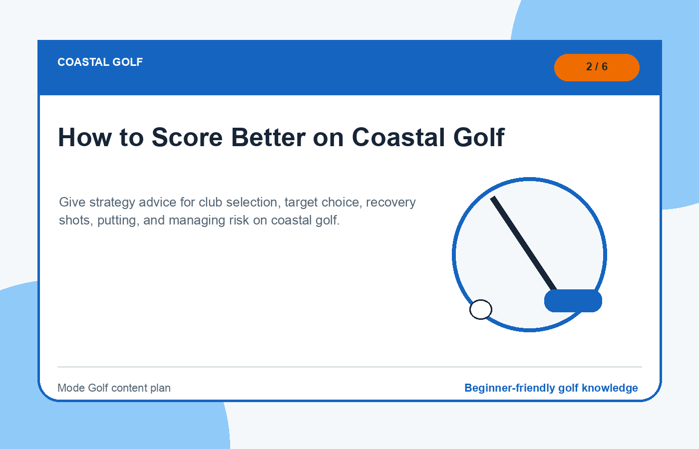 How to Score Better on Coastal Golf illustration