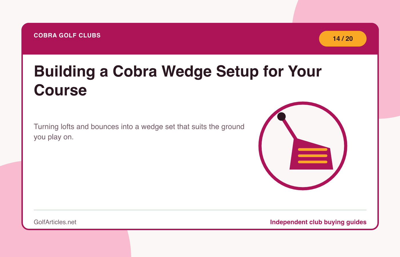 Building a Cobra Wedge Setup for Your Course illustration