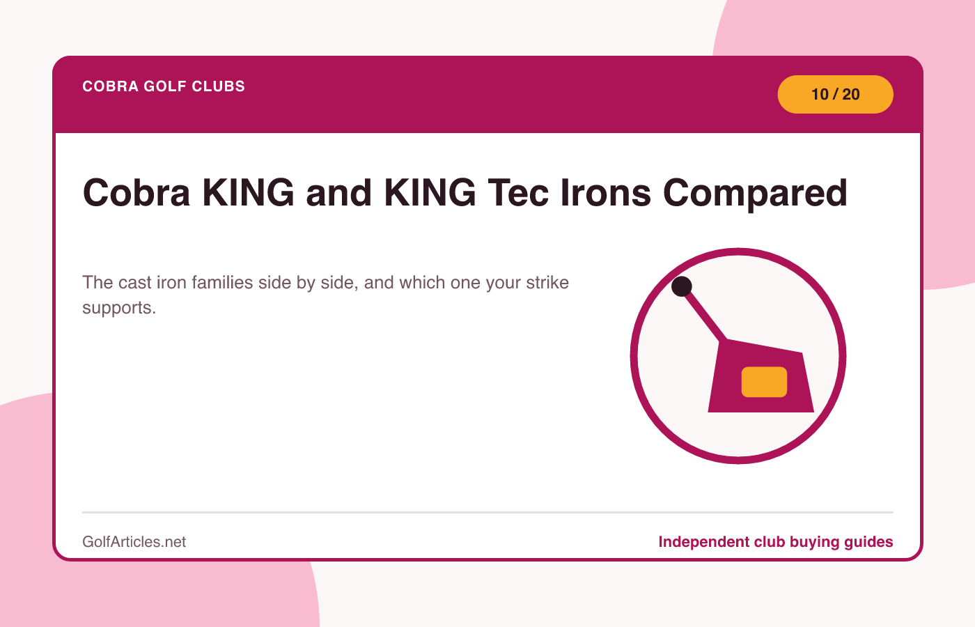 Cobra KING and KING Tec Irons Compared illustration