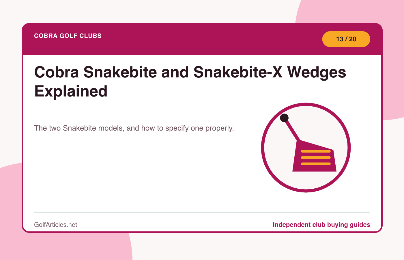 Cobra Snakebite and Snakebite-X Wedges Explained illustration