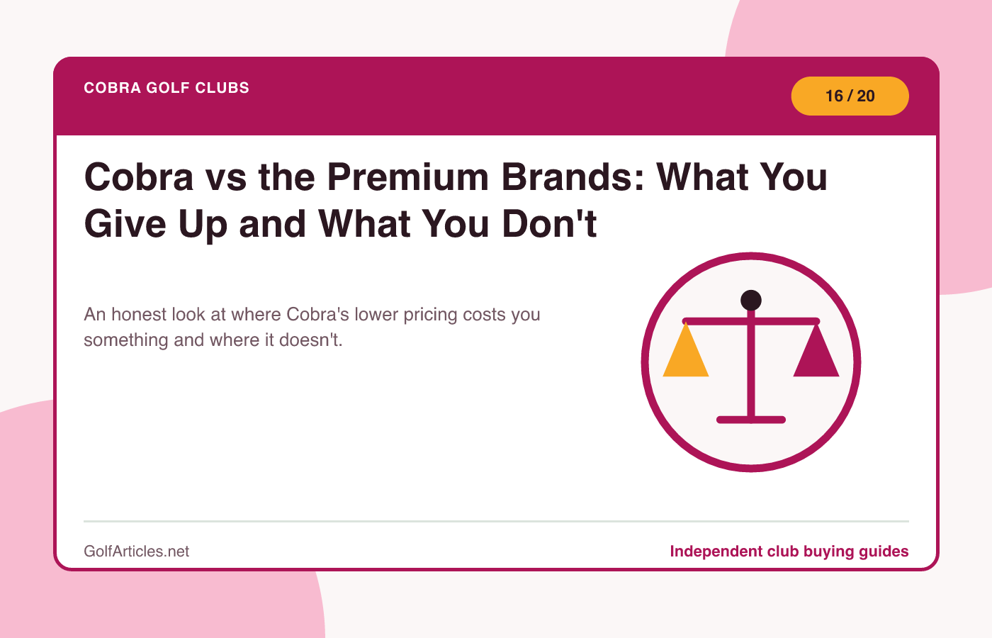 Cobra vs the Premium Brands: What You Give Up and What You Don't illustration