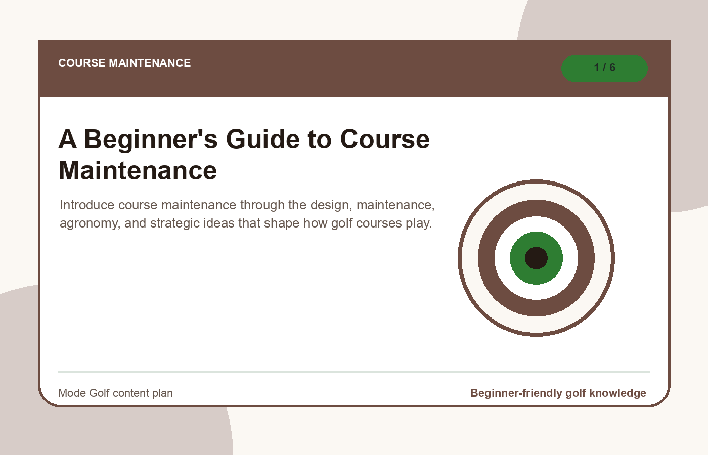 A Beginner's Guide to Course Maintenance illustration