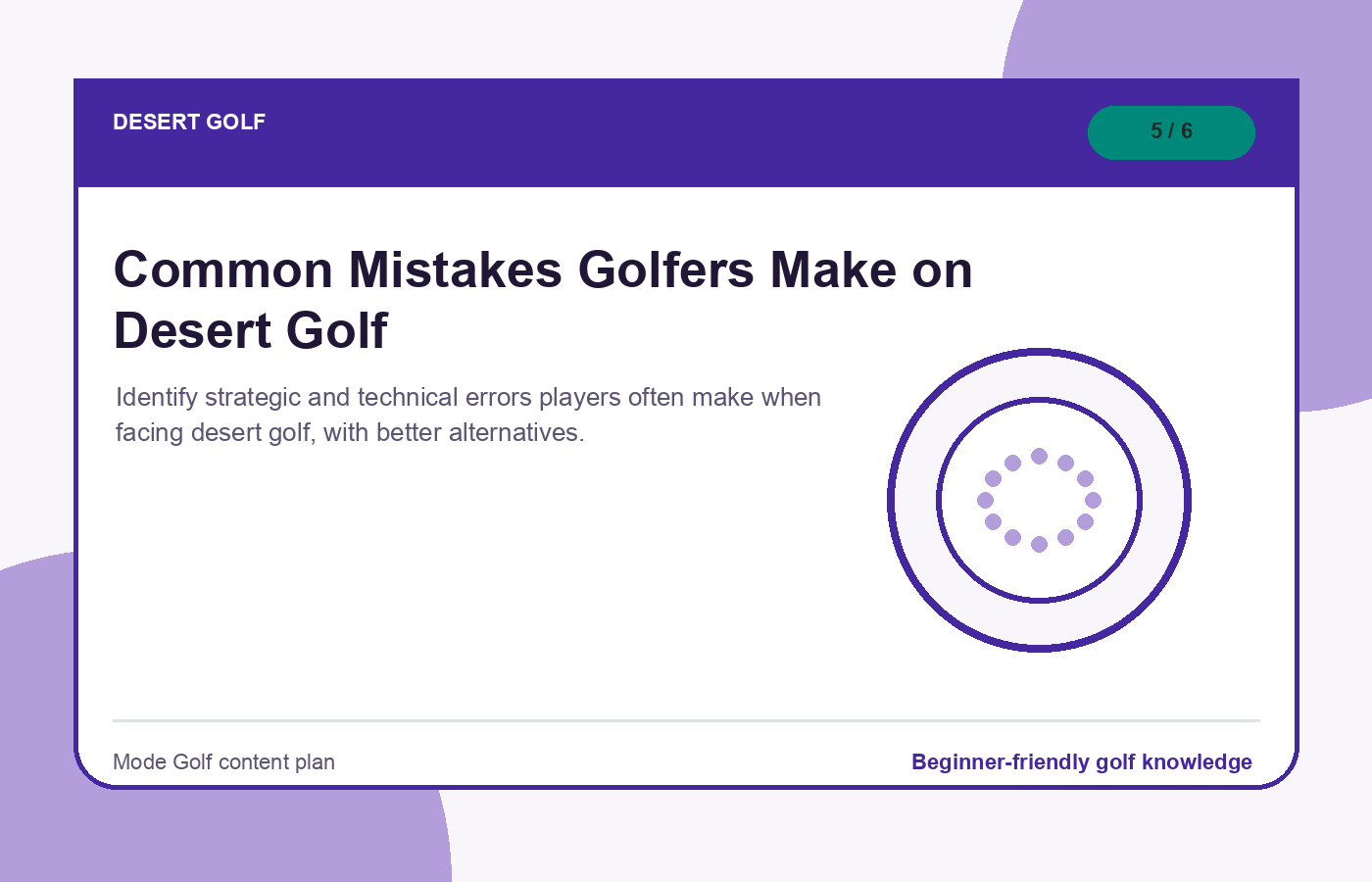 Common Mistakes Golfers Make on Desert Golf illustration