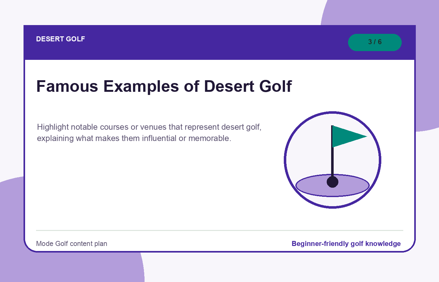 Famous Examples of Desert Golf illustration