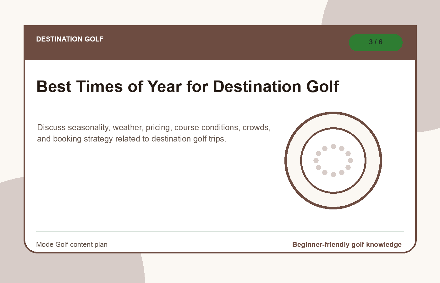 Best Times of Year for Destination Golf illustration