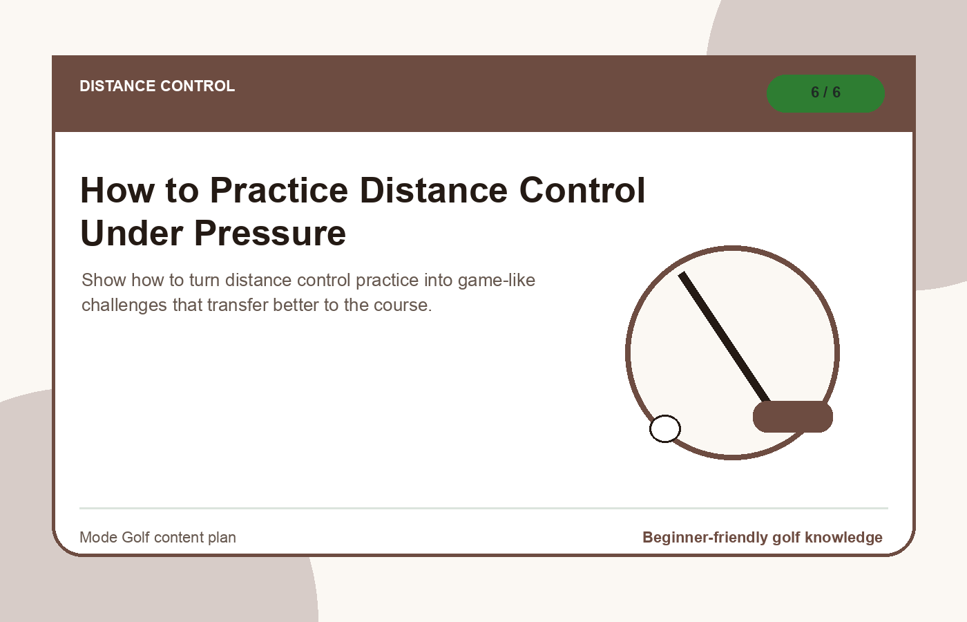 How to Practice Distance Control Under Pressure illustration