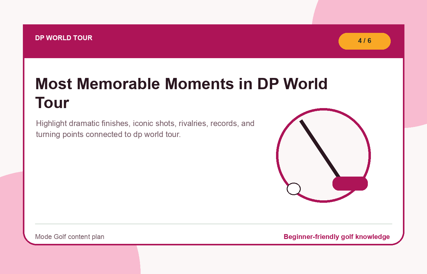 Most Memorable Moments in DP World Tour illustration