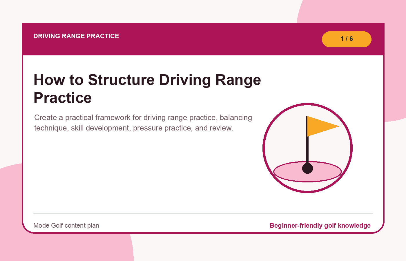 How to Structure Driving Range Practice illustration