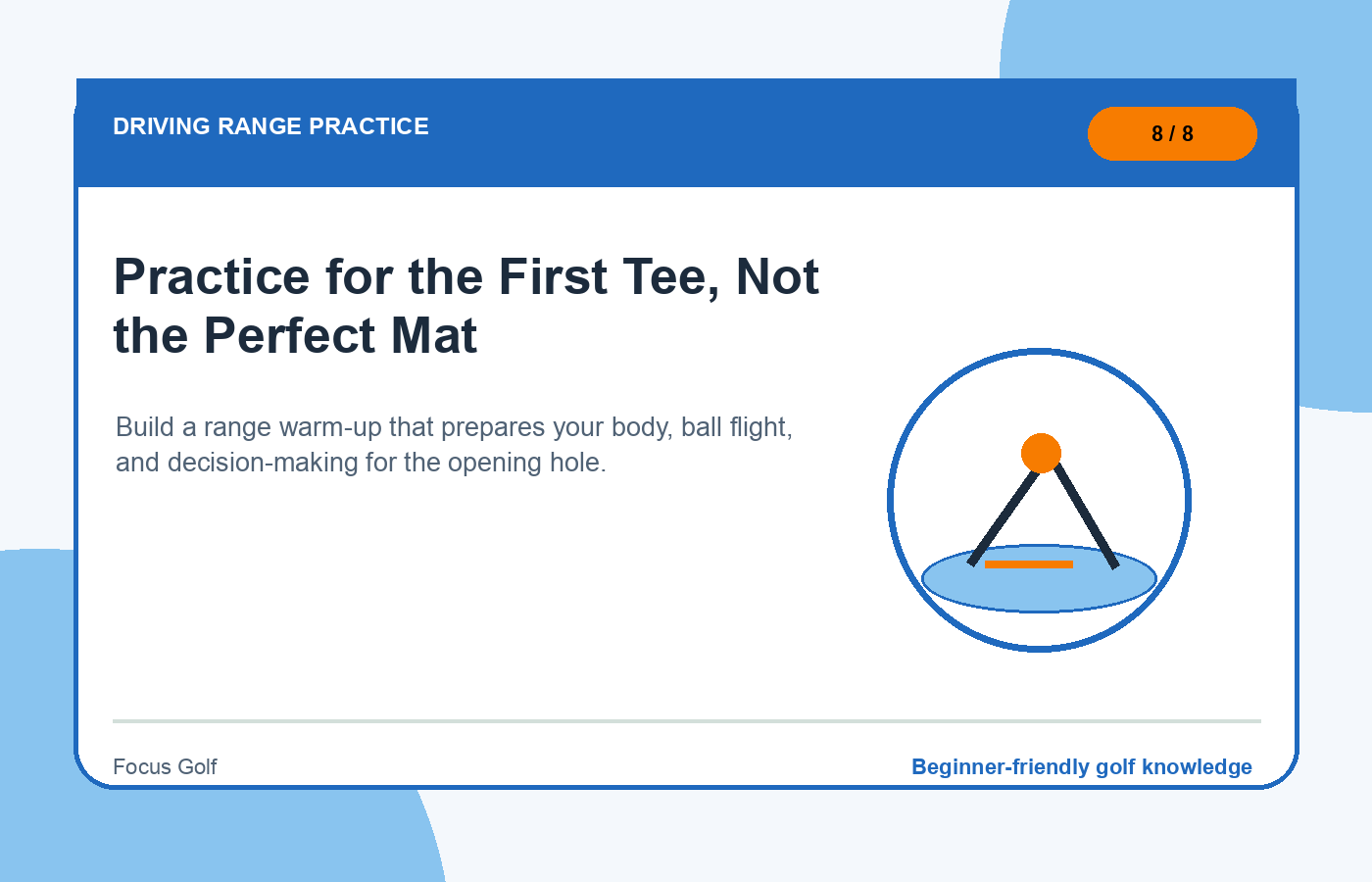 Practice for the First Tee, Not the Perfect Mat illustration