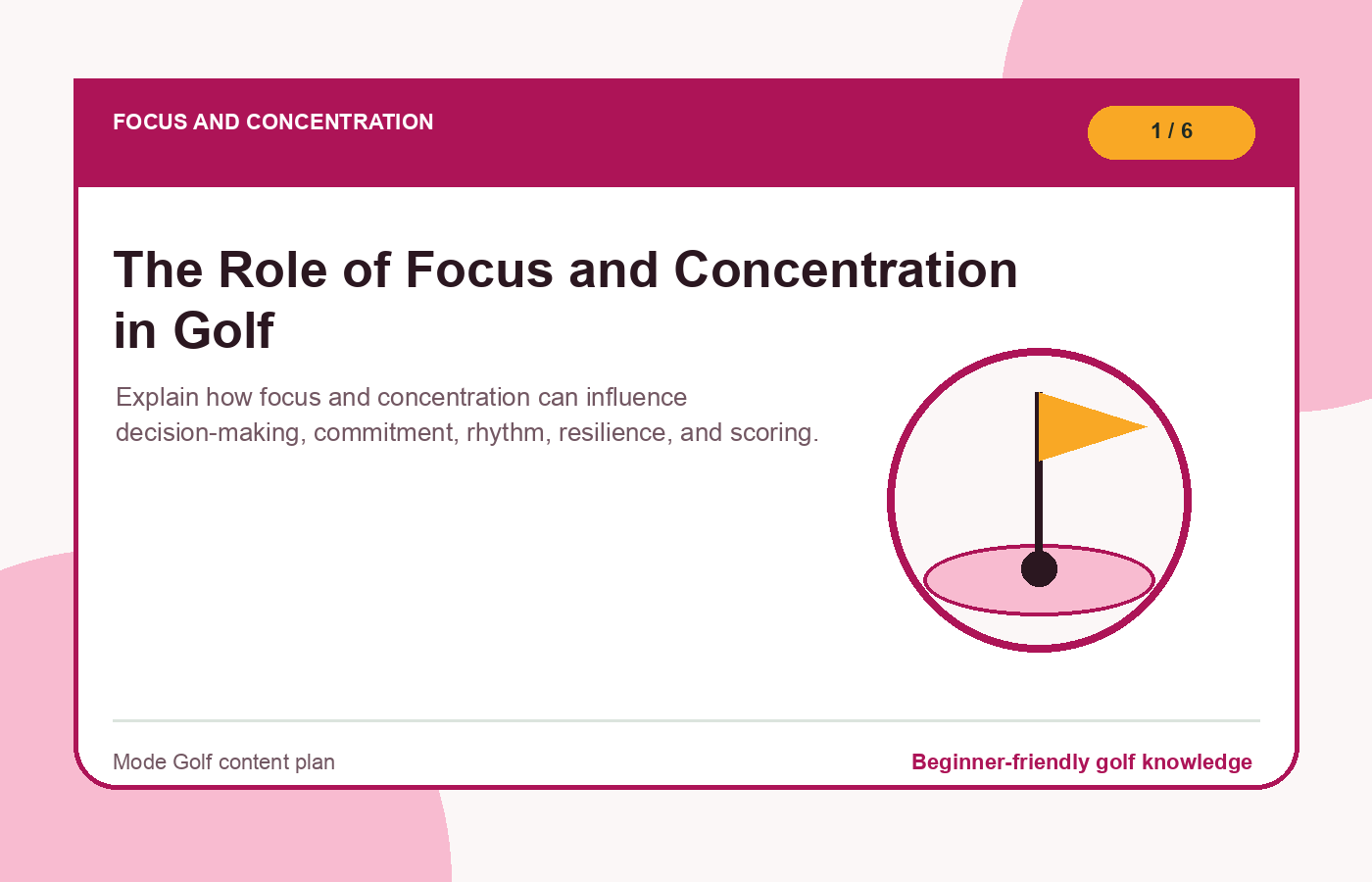 The Role of Focus and Concentration in Golf illustration