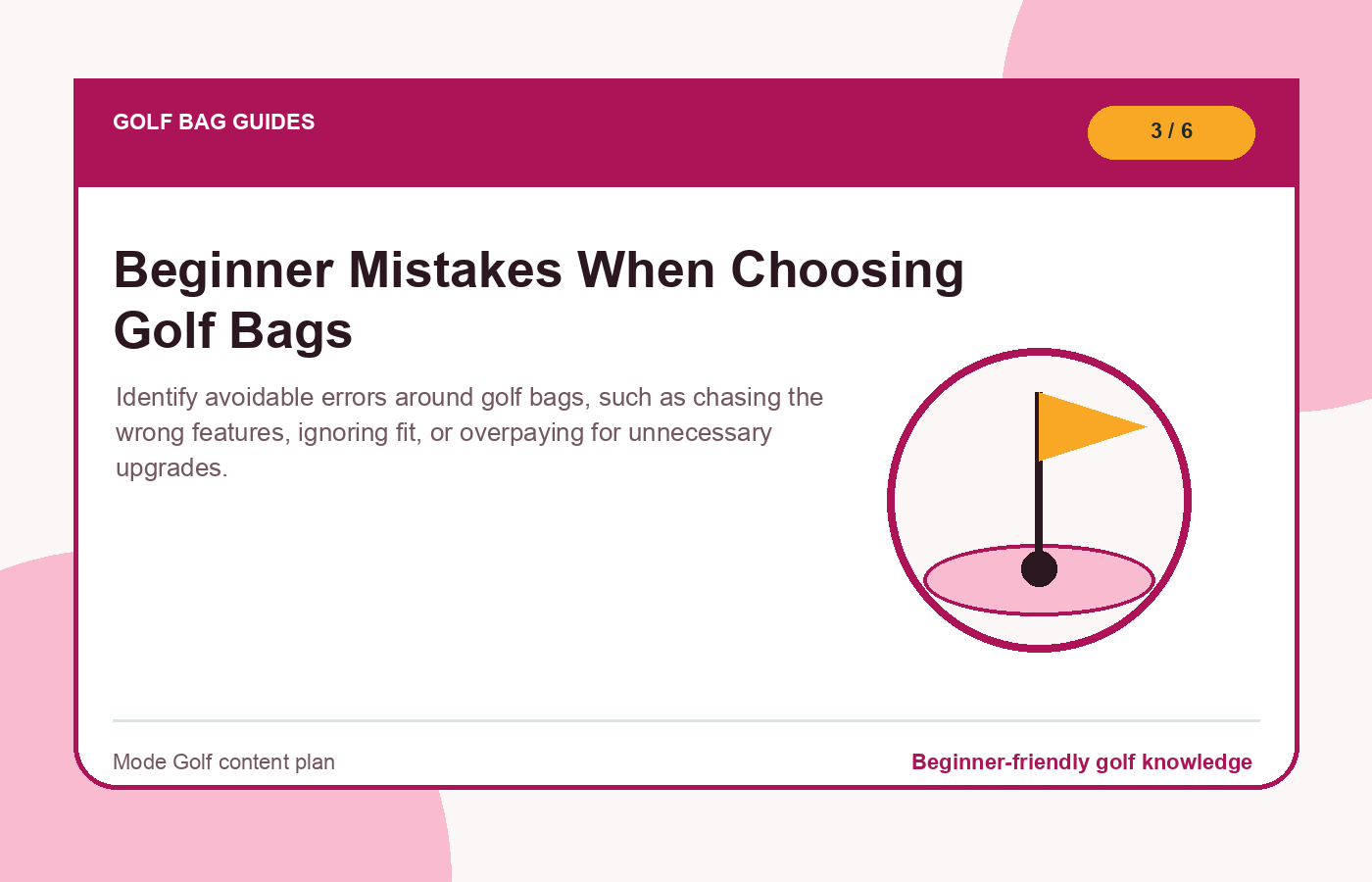 Beginner Mistakes When Choosing Golf Bags illustration