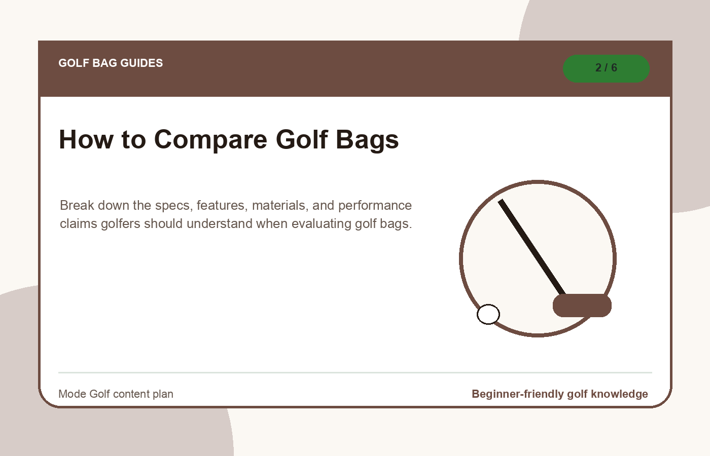 How to Compare Golf Bags illustration