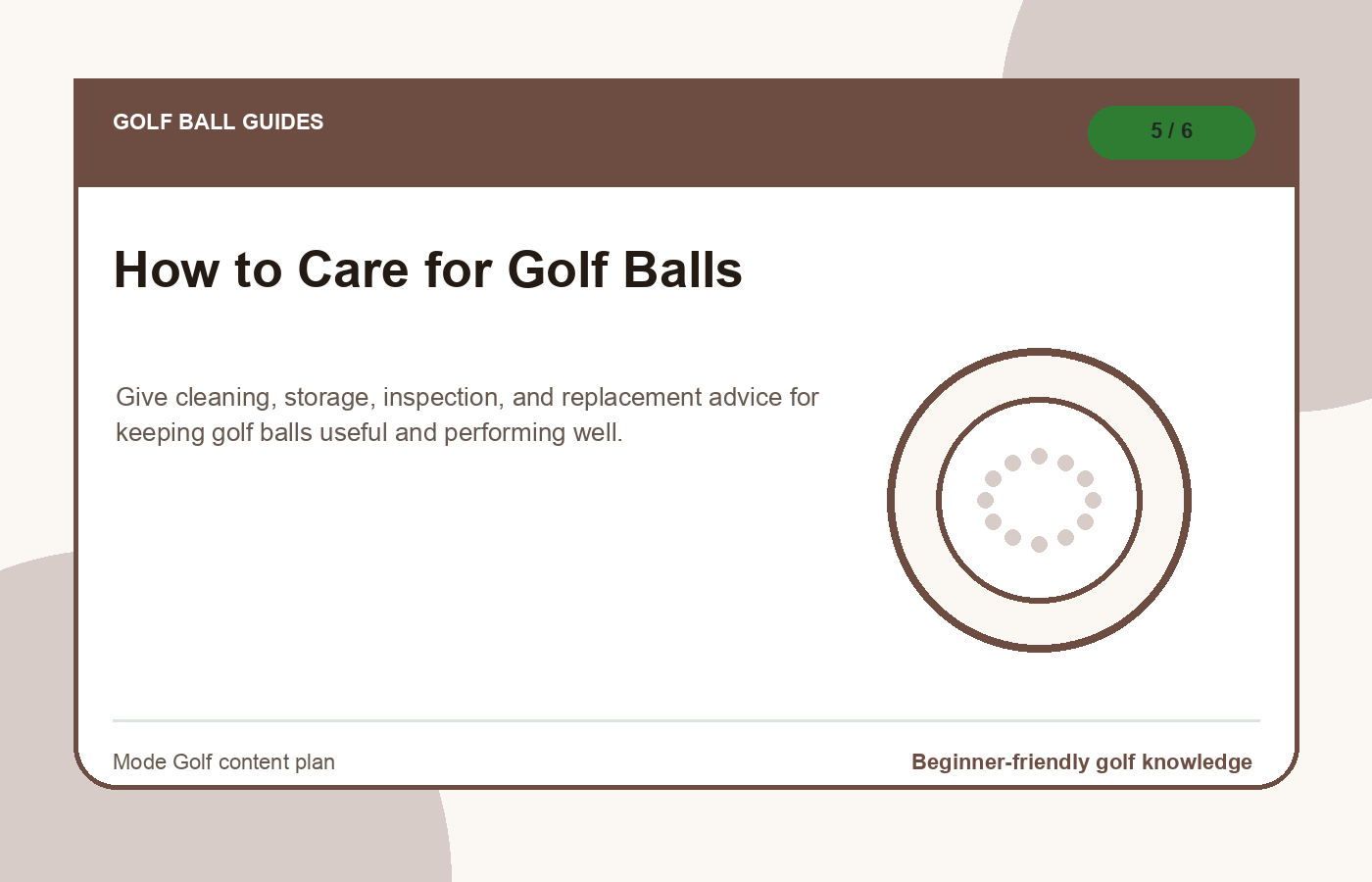 How to Care for Golf Balls illustration