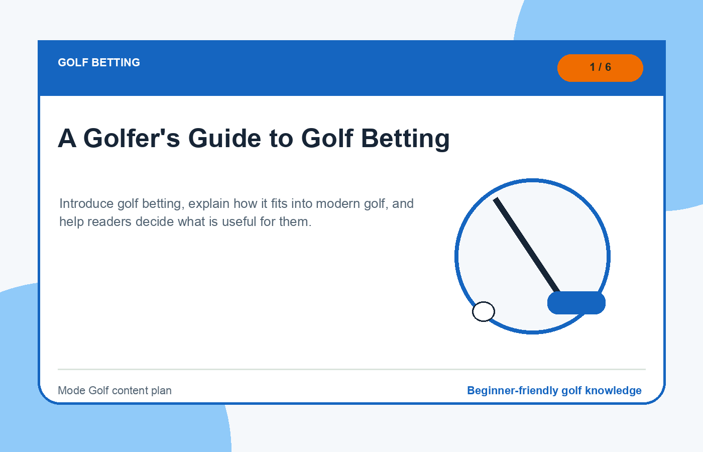 A Golfer's Guide to Golf Betting illustration