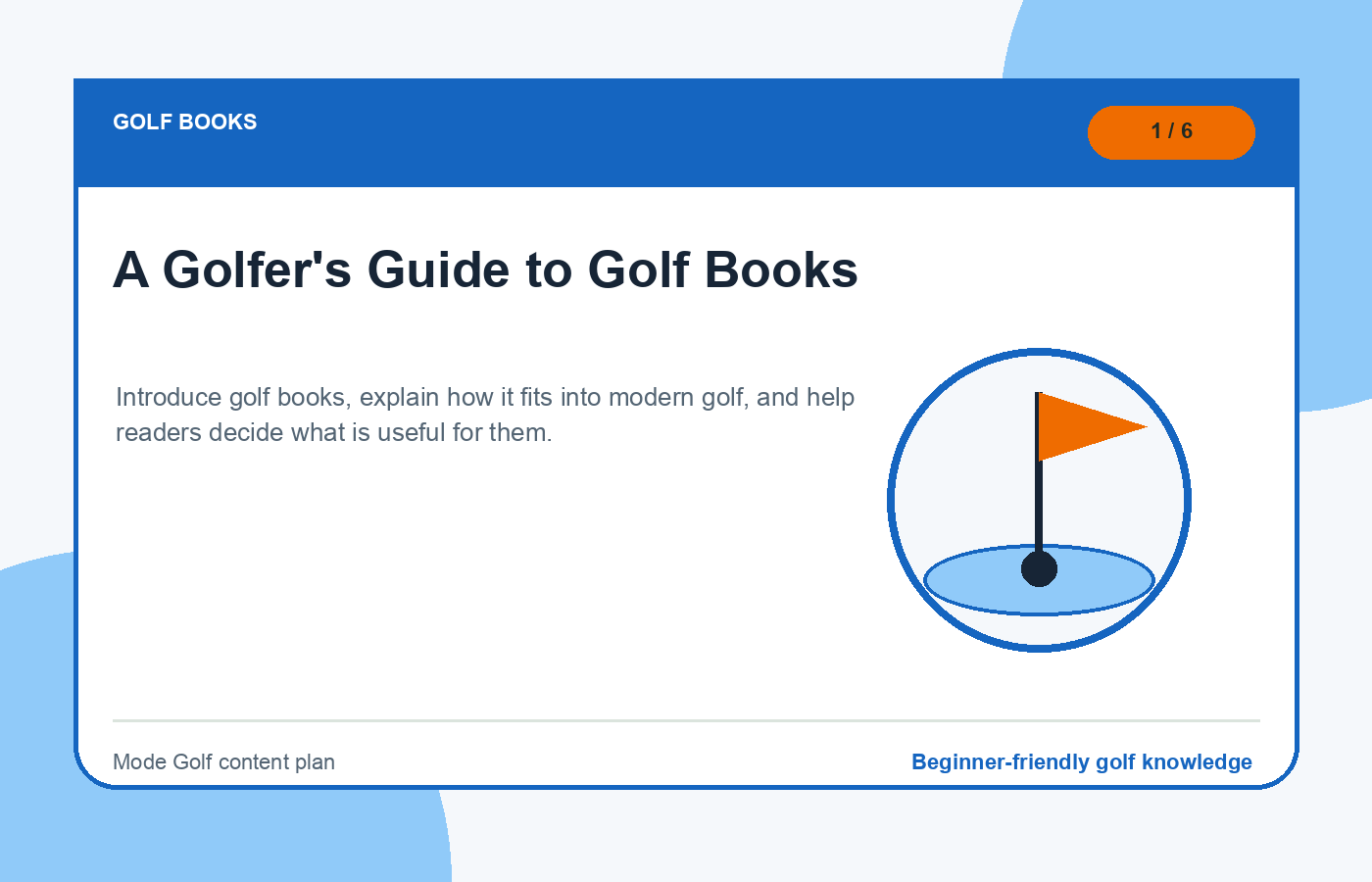 A Golfer's Guide to Golf Books illustration