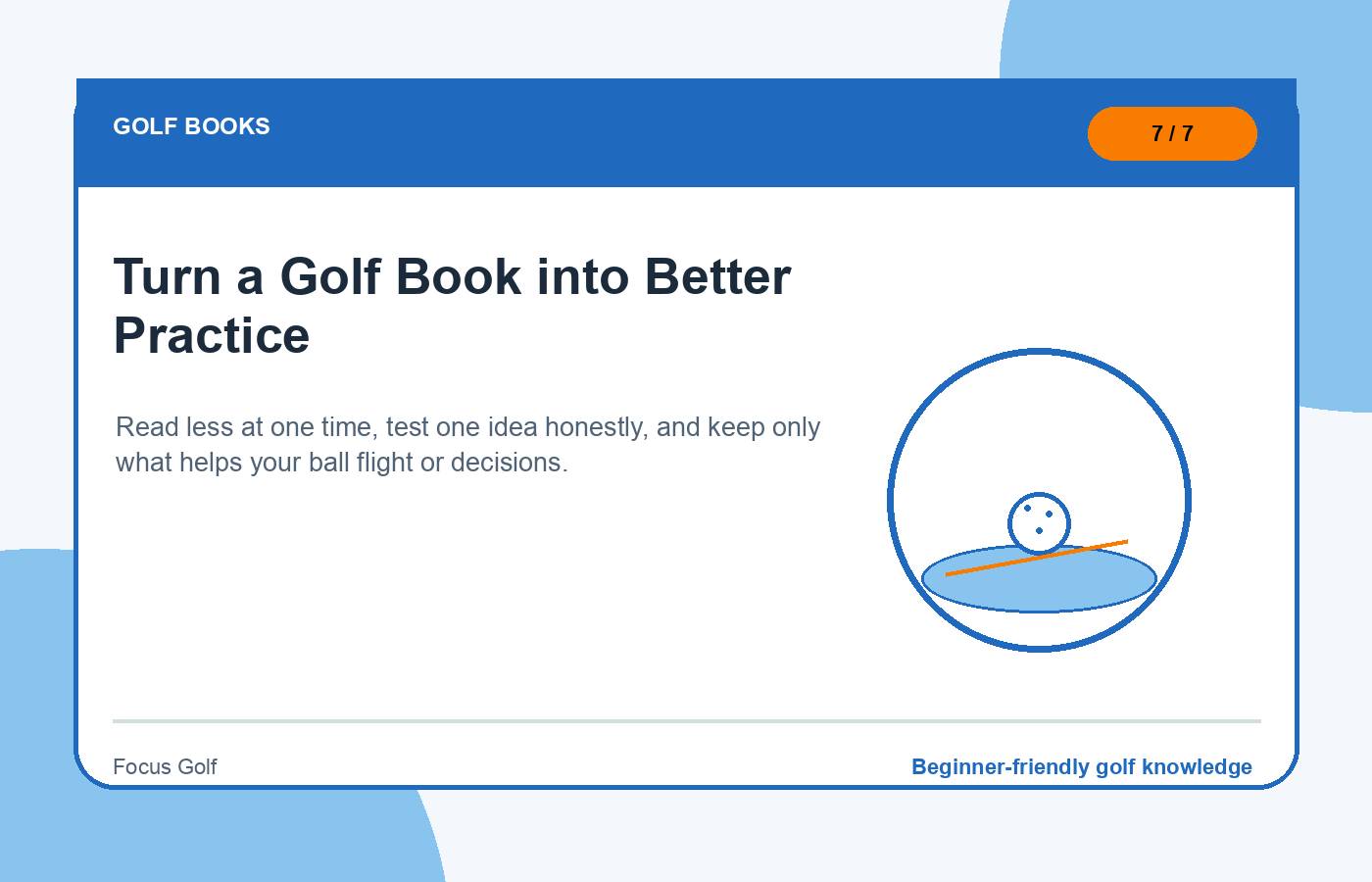 Turn a Golf Book into Better Practice illustration