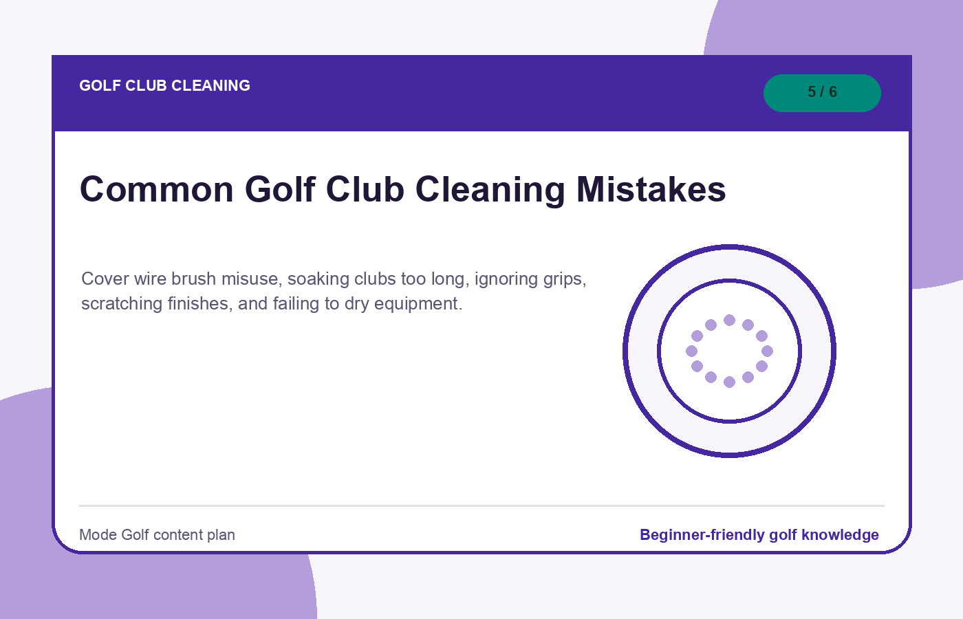 Common Golf Club Cleaning Mistakes illustration