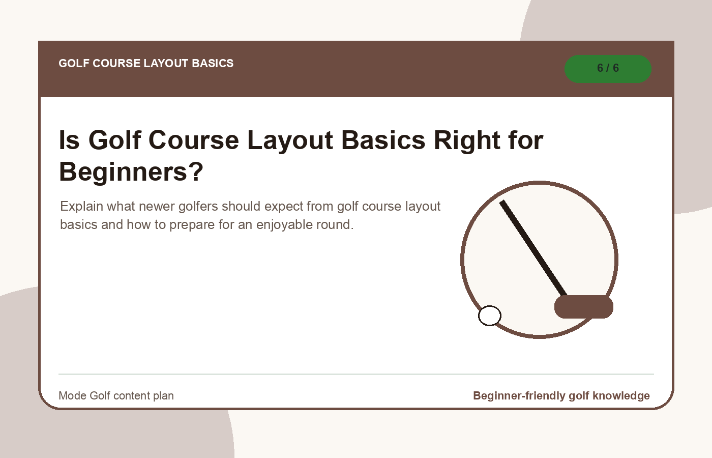 Is Golf Course Layout Basics Right for Beginners? illustration