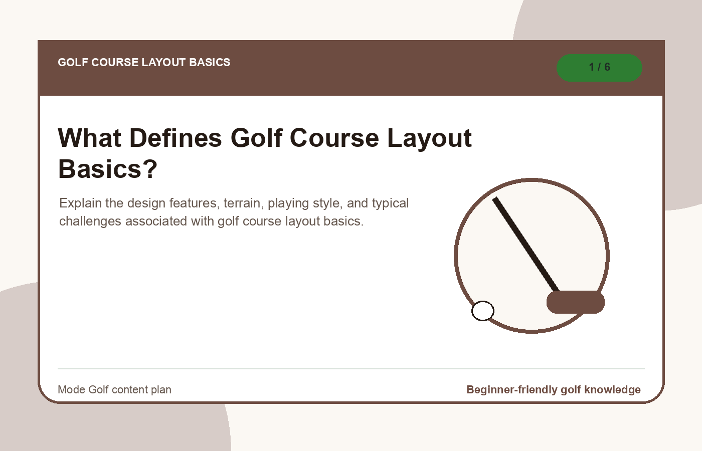 What Defines Golf Course Layout Basics? illustration