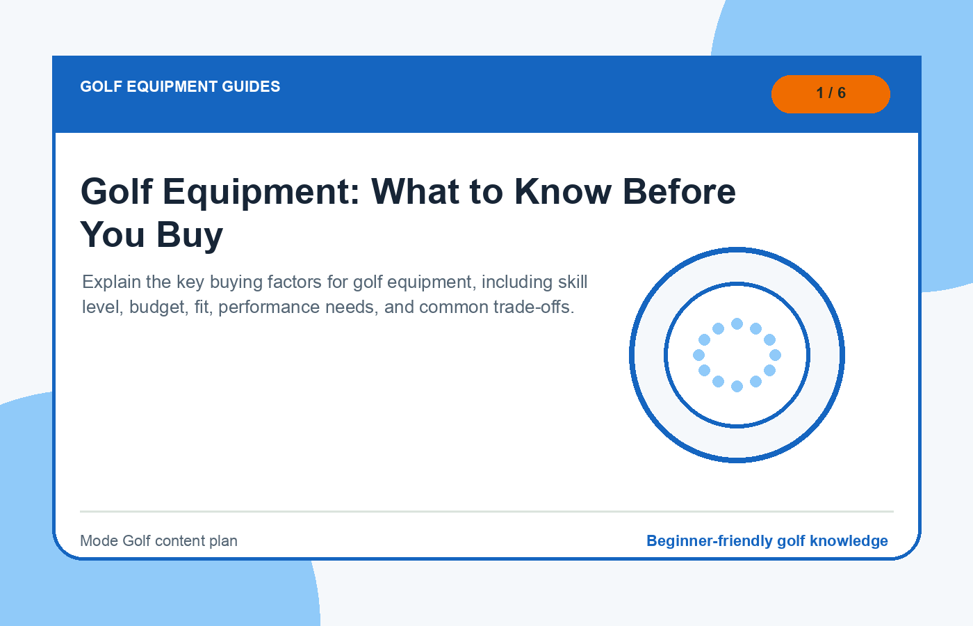 Golf Equipment: What to Know Before You Buy illustration