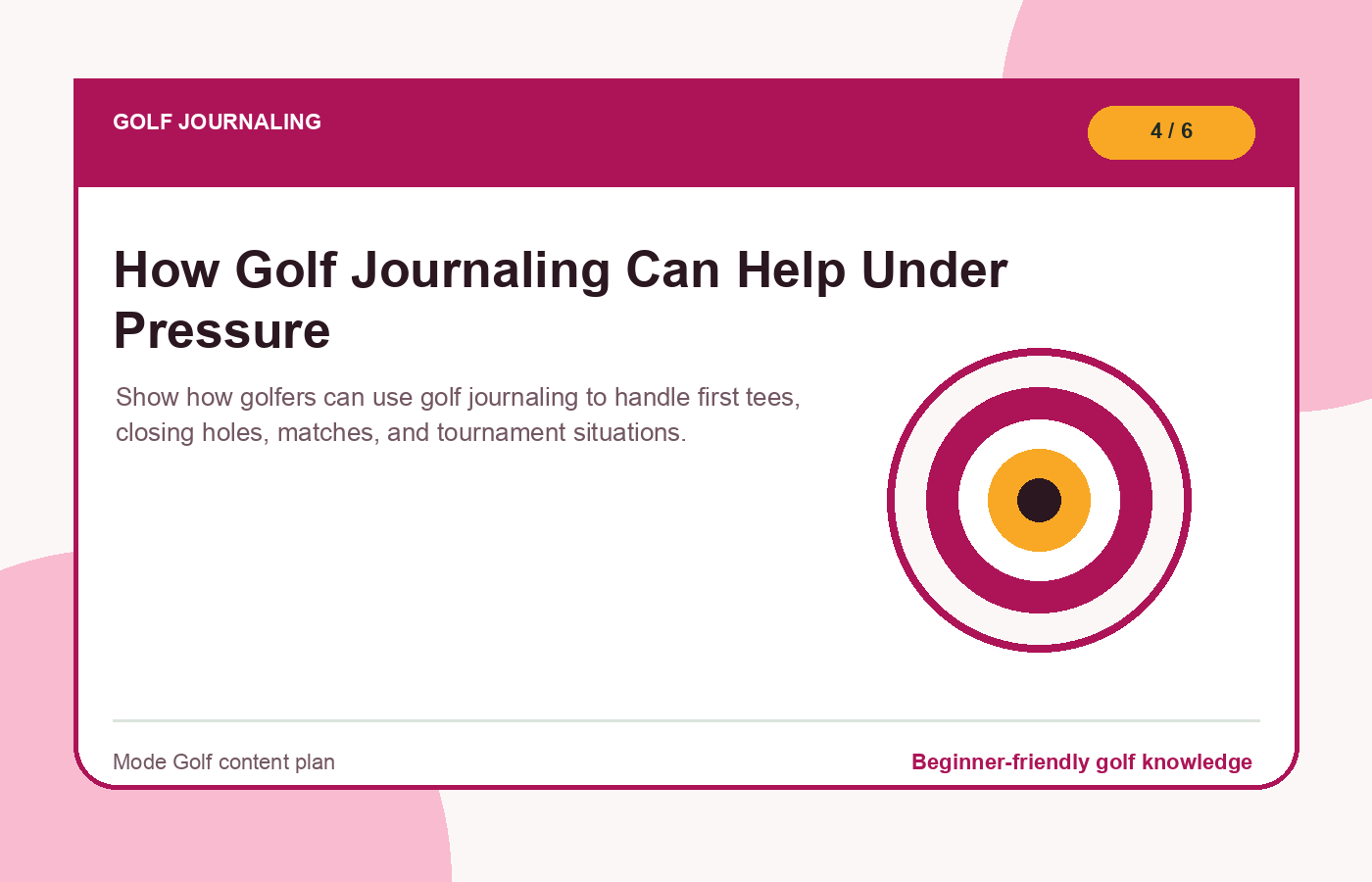 How Golf Journaling Can Help Under Pressure illustration
