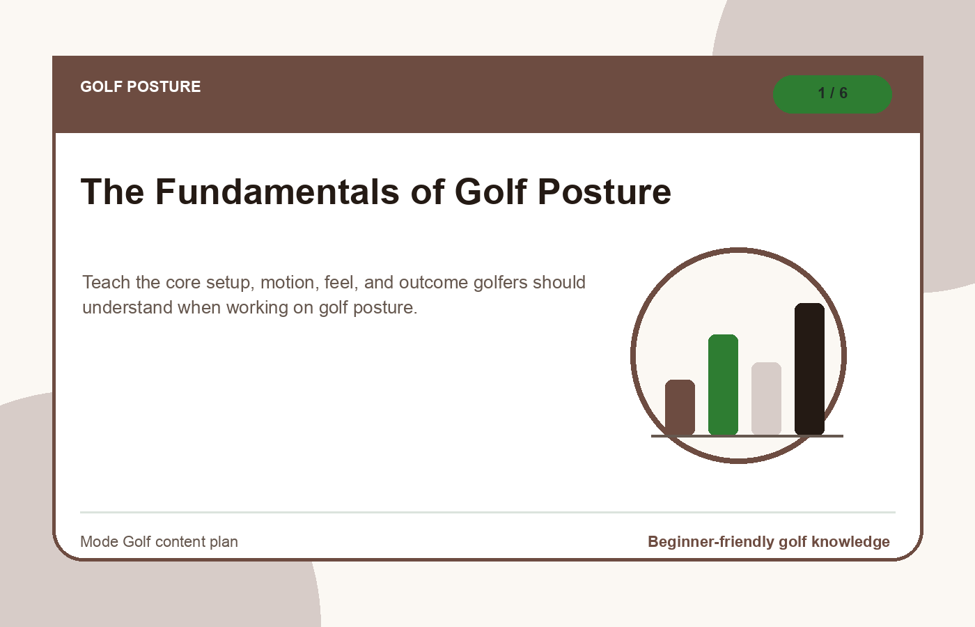 The Fundamentals of Golf Posture illustration