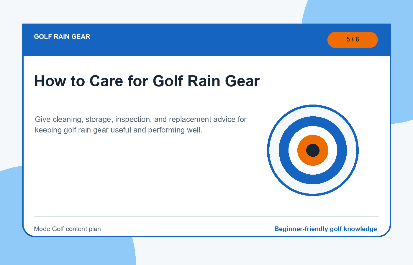 How to Care for Golf Rain Gear illustration