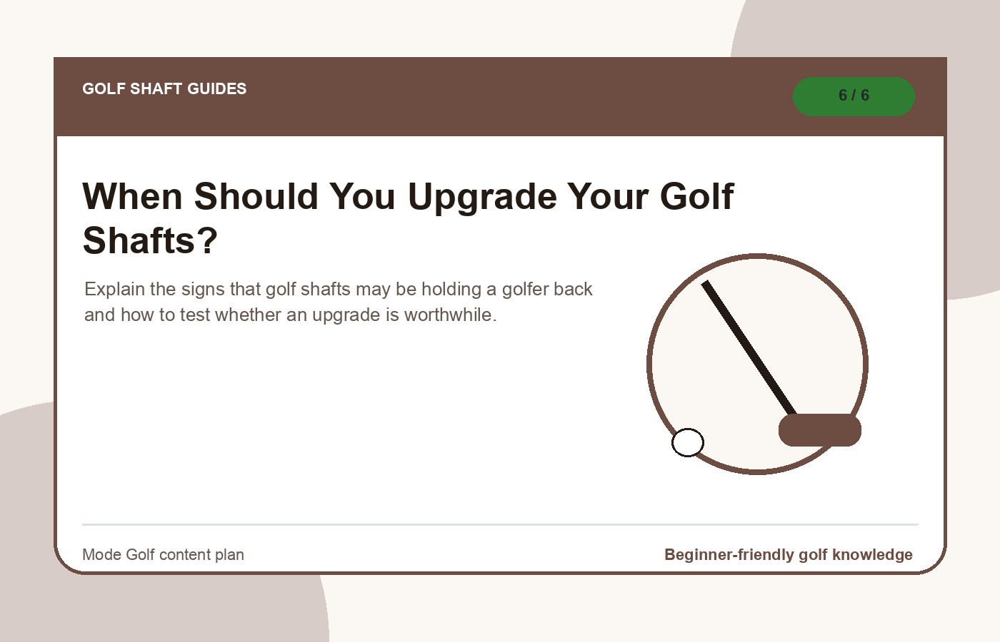 When Should You Upgrade Your Golf Shafts? illustration