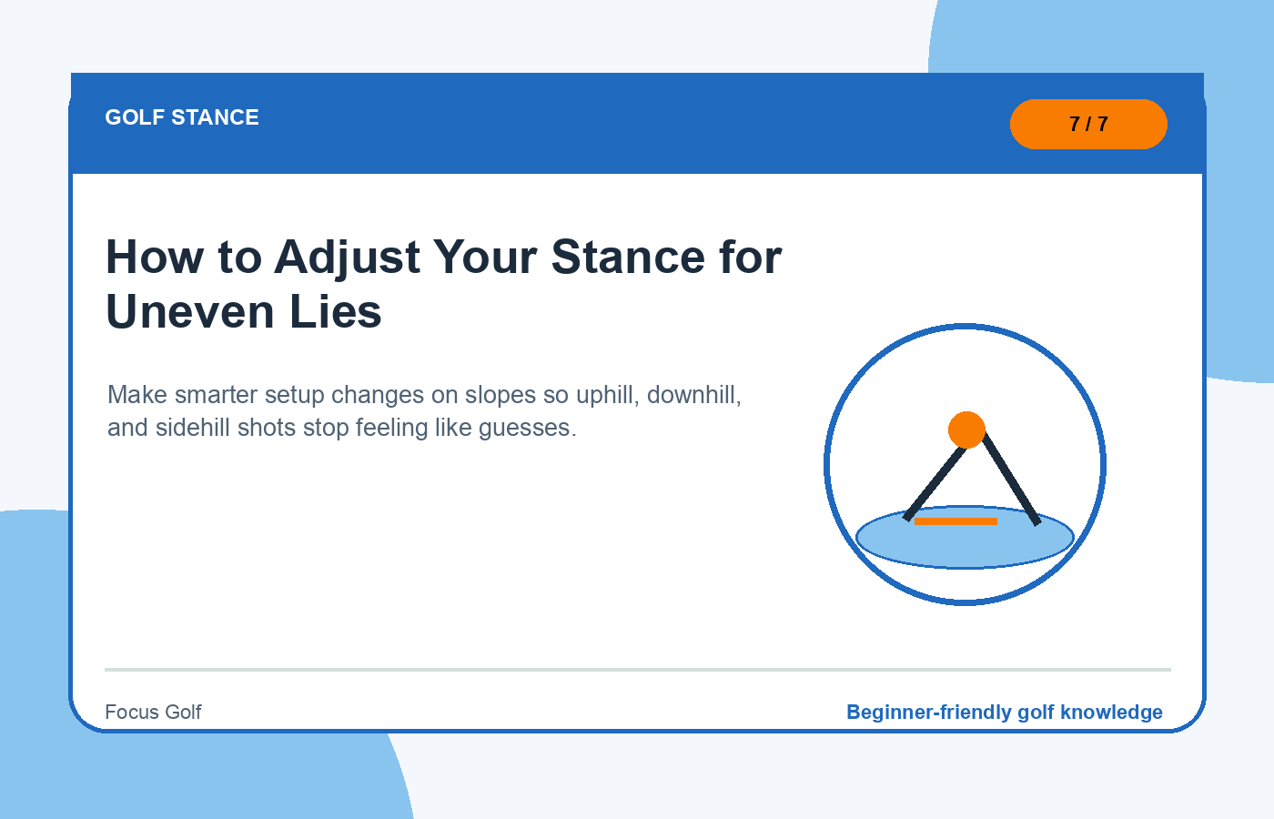 How to Adjust Your Stance for Uneven Lies illustration