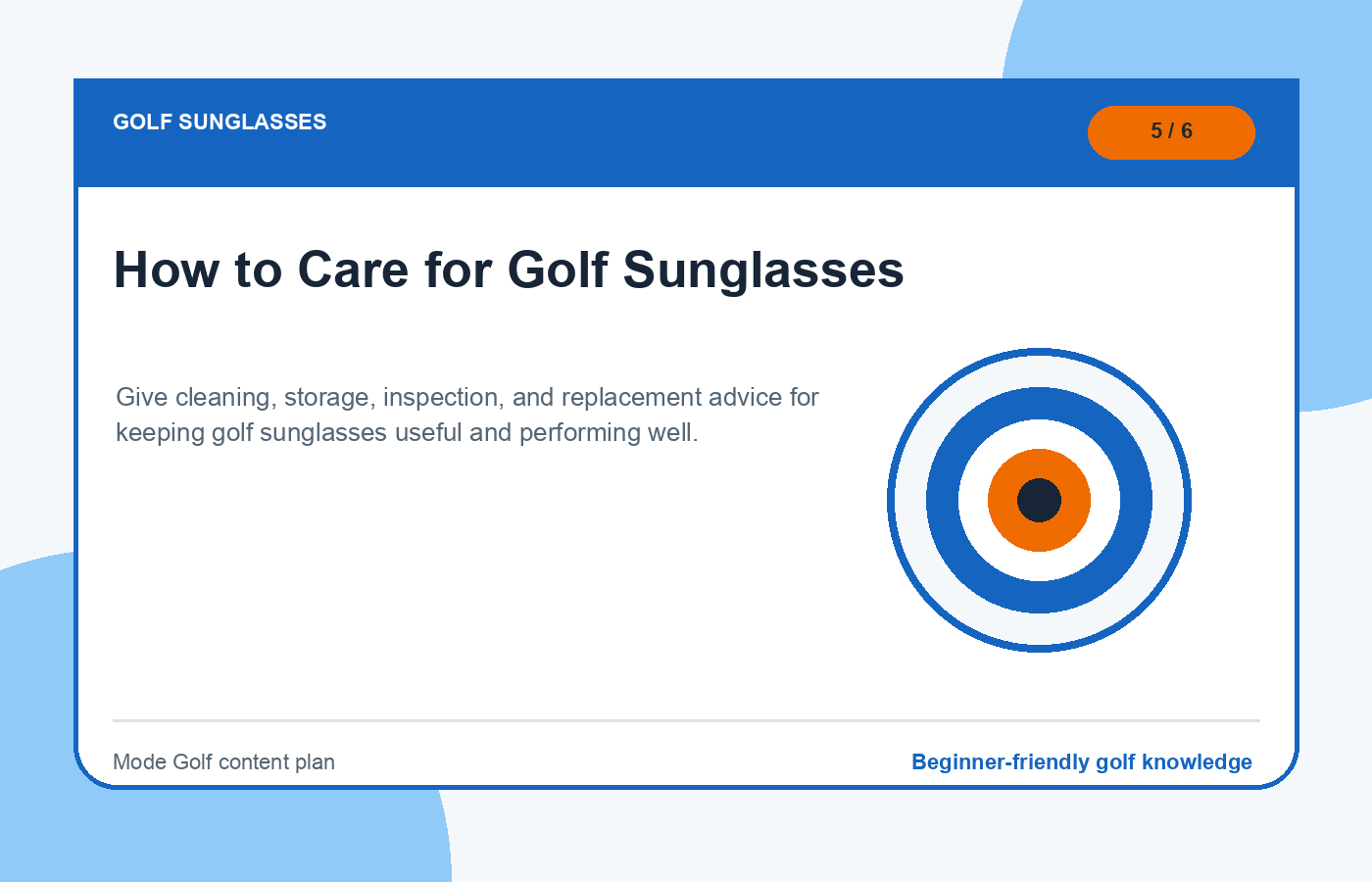 How to Care for Golf Sunglasses illustration