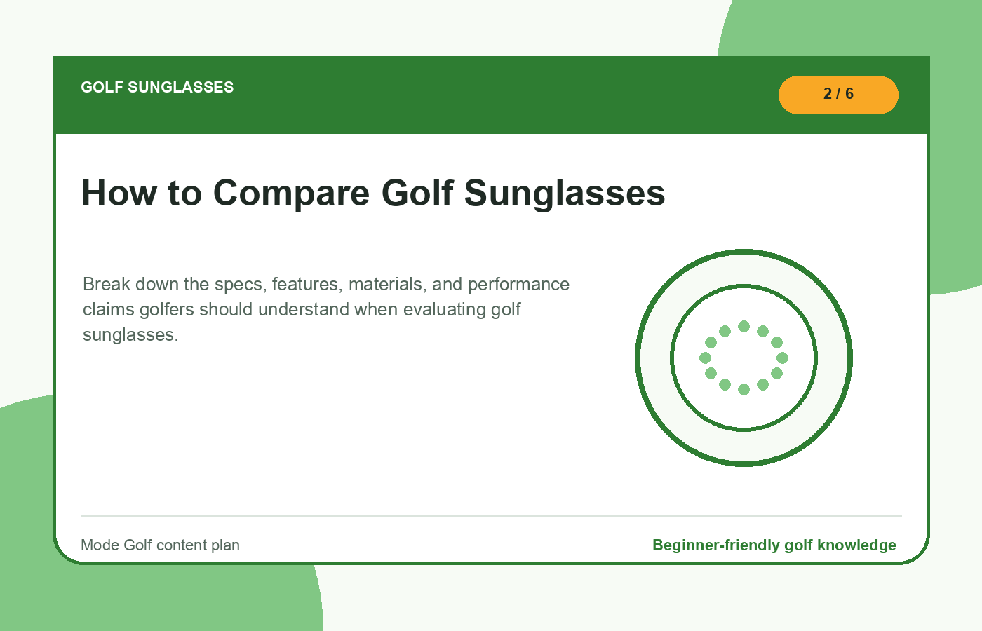 How to Compare Golf Sunglasses illustration