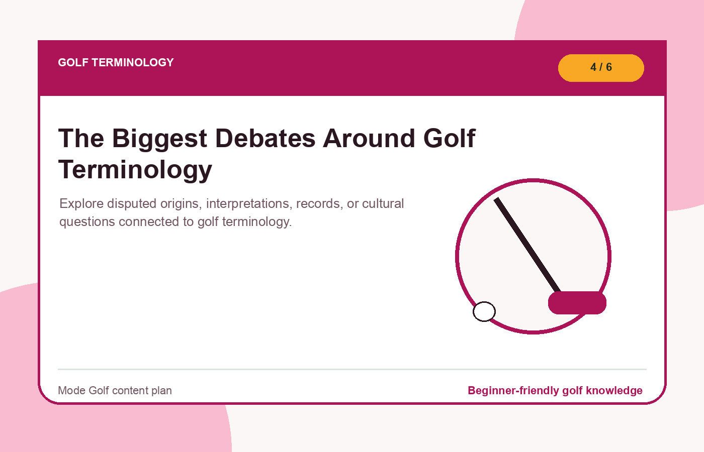 The Biggest Debates Around Golf Terminology illustration