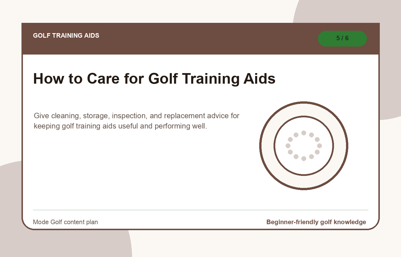 How to Care for Golf Training Aids illustration