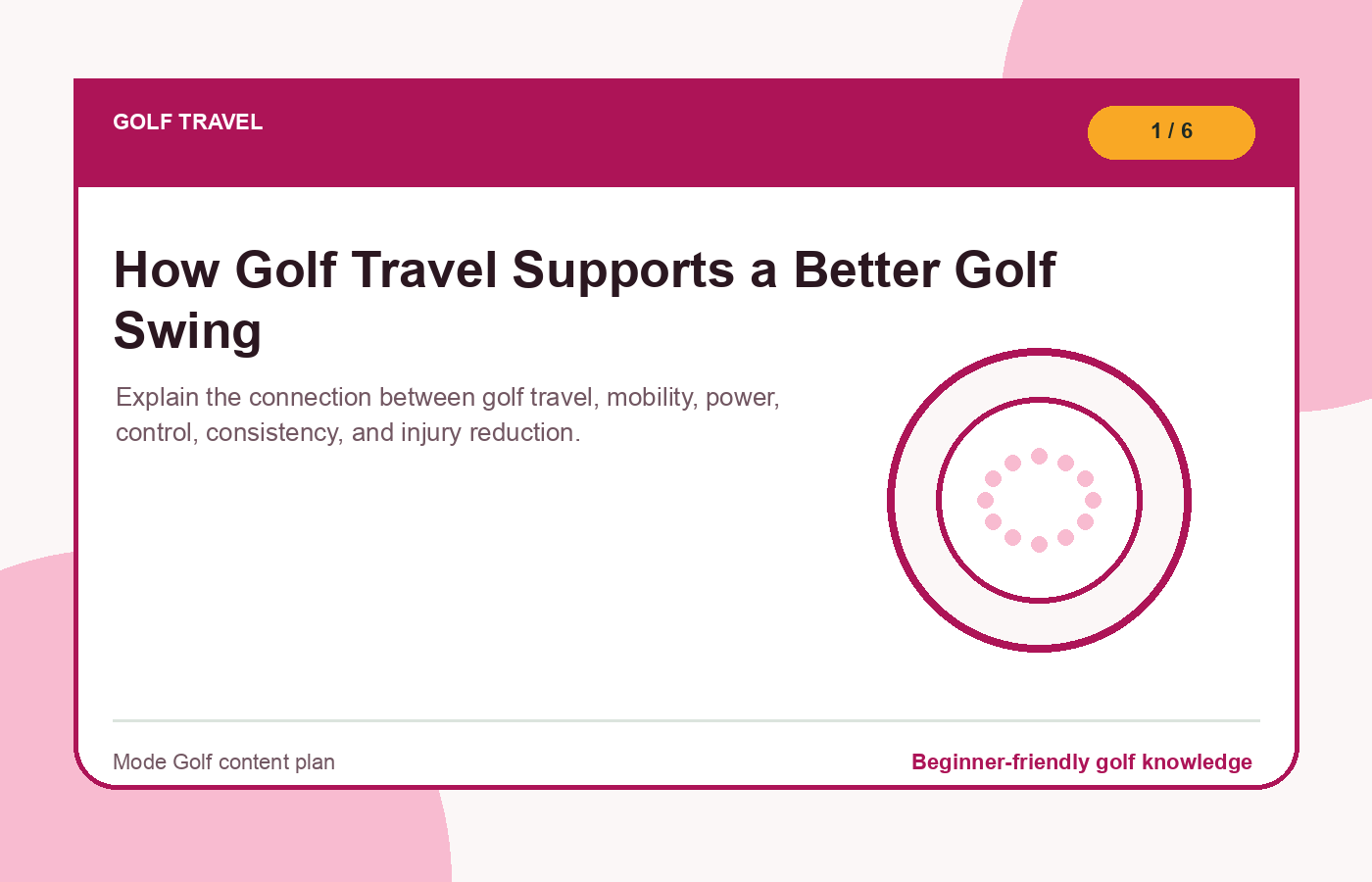 How Golf Travel Supports a Better Golf Swing illustration