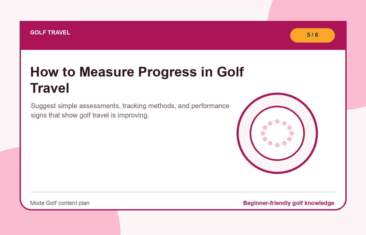 How to Measure Progress in Golf Travel illustration