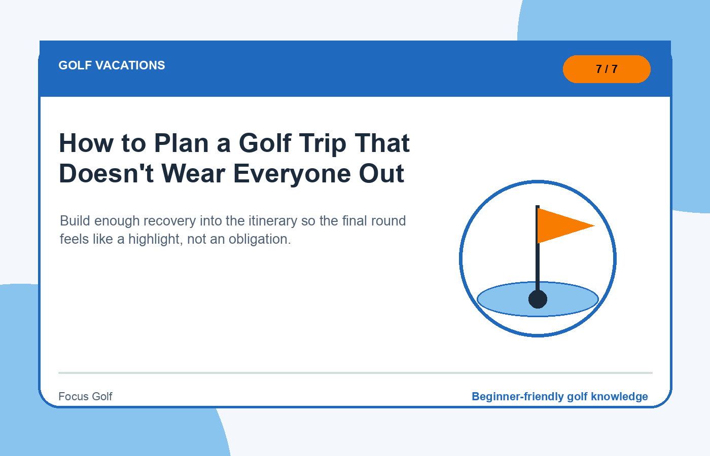 How to Plan a Golf Trip That Doesn't Wear Everyone Out illustration