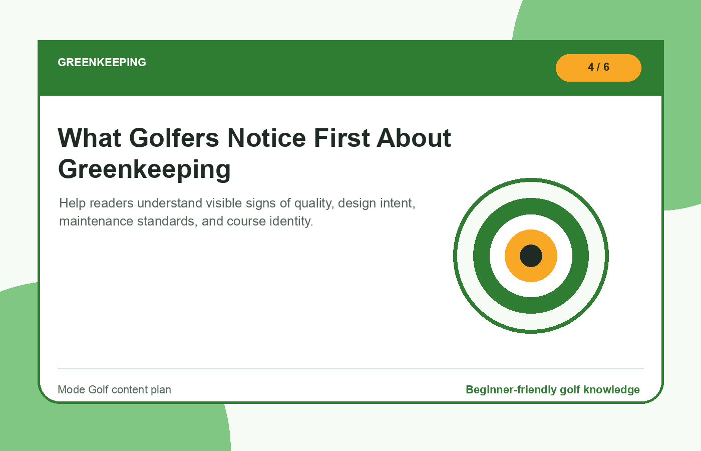 What Golfers Notice First About Greenkeeping illustration